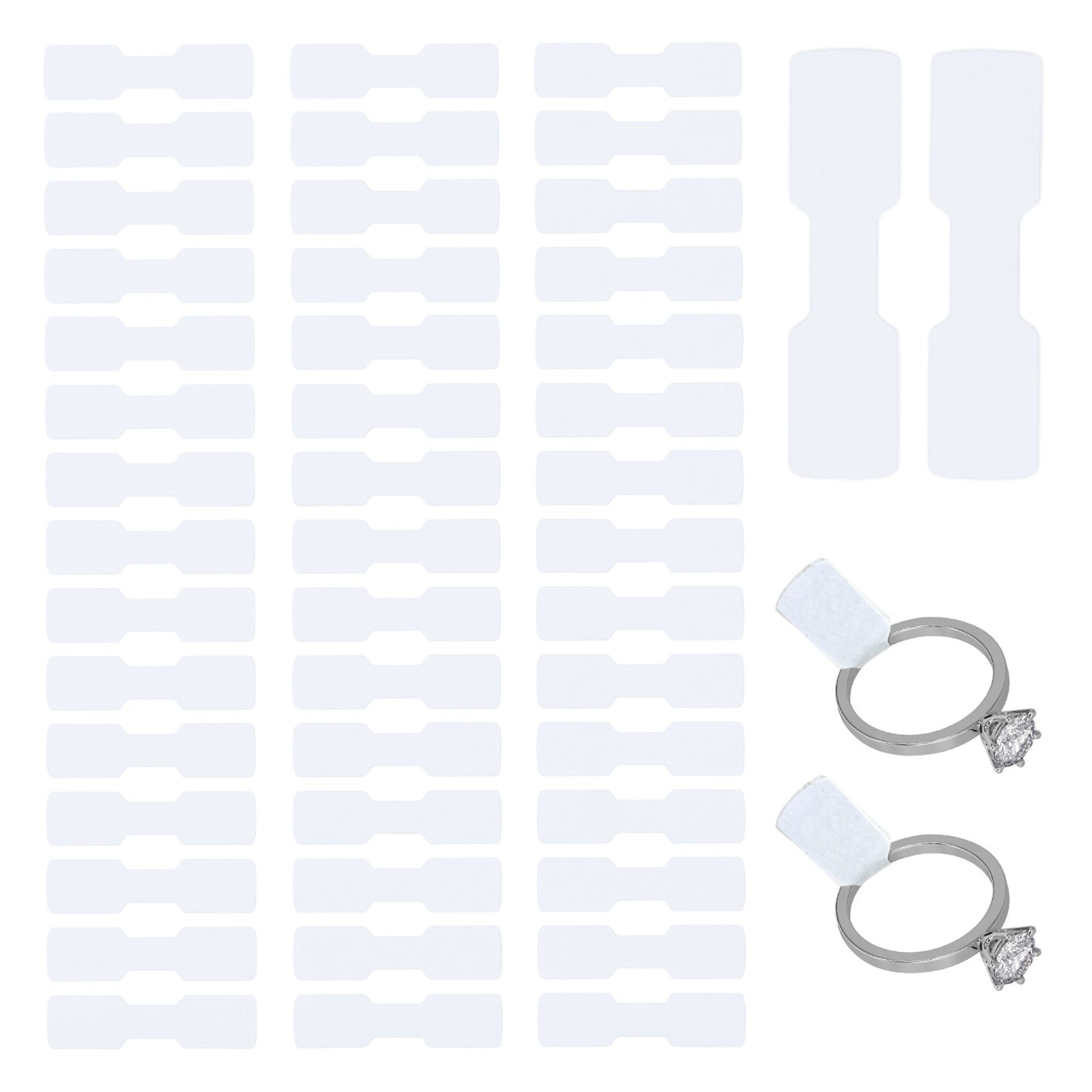 Pack of 540 White Jewellery Labels 10x38mm