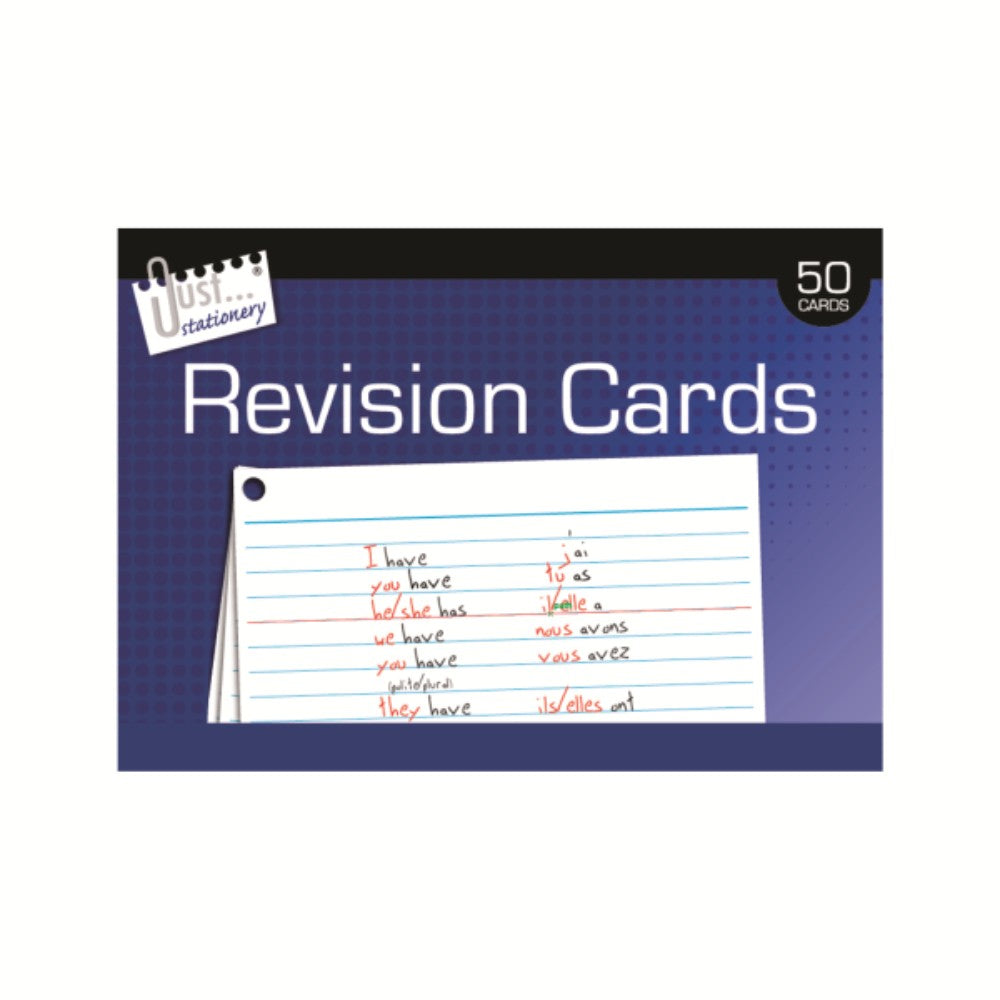 Pack of 50 Sheets 10.5 x 15cm Double sided Lined Revision Cards– Shop Inc