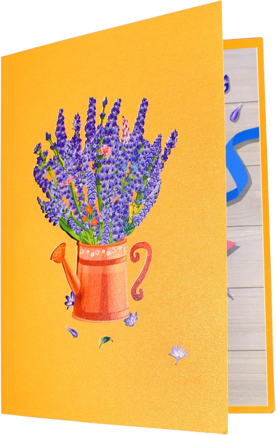 Lavender Vase 3D Pop Up Greeting Card - Mother's Day Anniversary Birthday Get Well