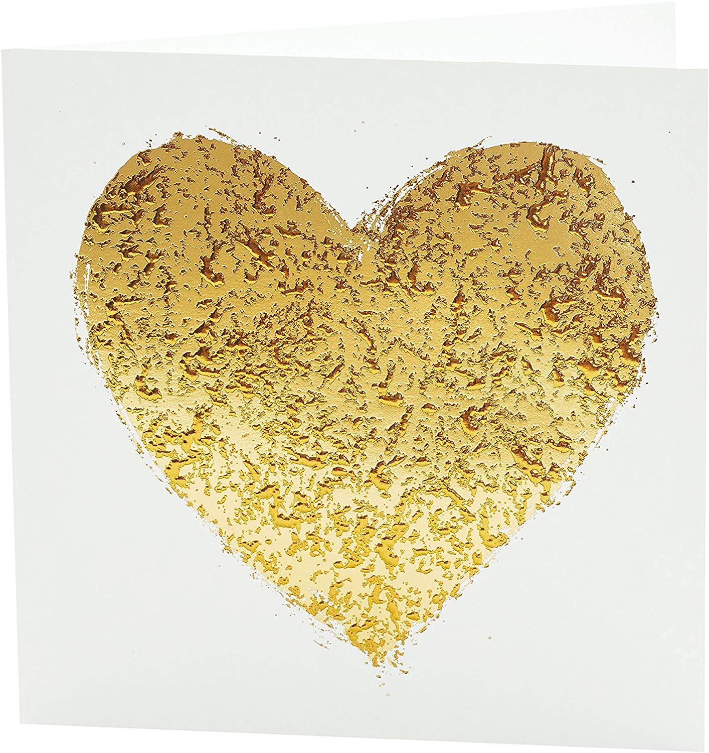 Golden Heart Stylish Blank Valentine's Day Card