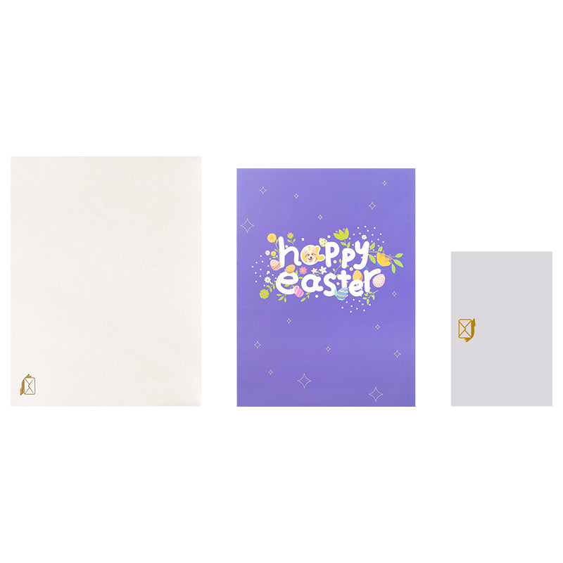 Bloom & Bark Corgi in Bunny Ears 3D Pop Up Easter Card