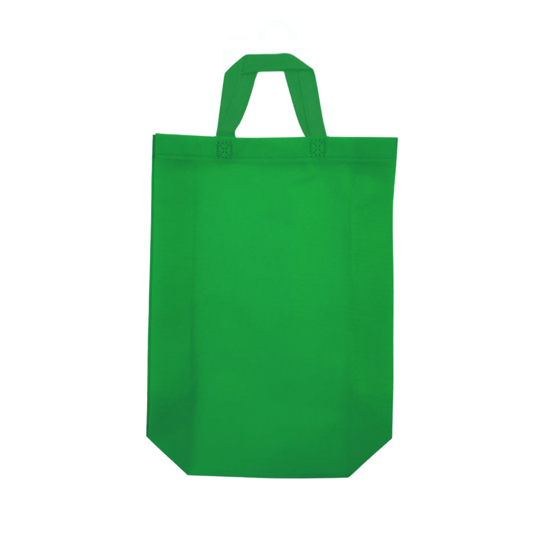 Pack of 50 Dark Green Coloured 25x35x10cm Non-Woven Bags with Handle