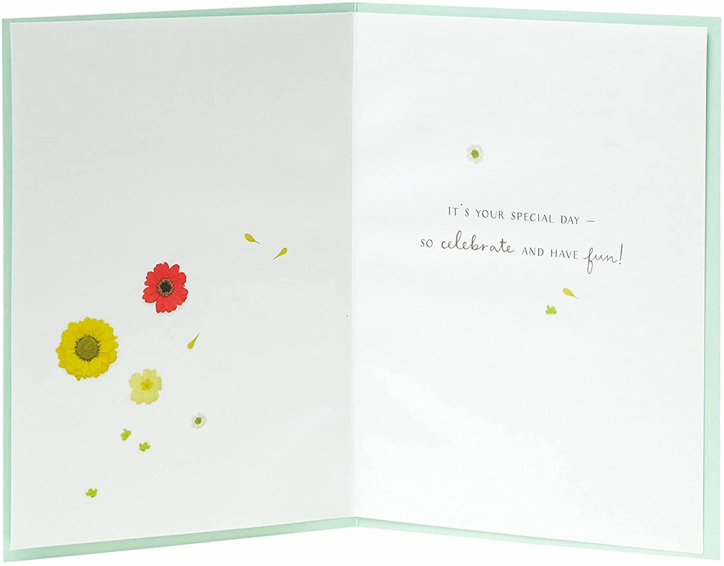 Floral Cake Design Into The Meadow Birthday Wishes Card For Her