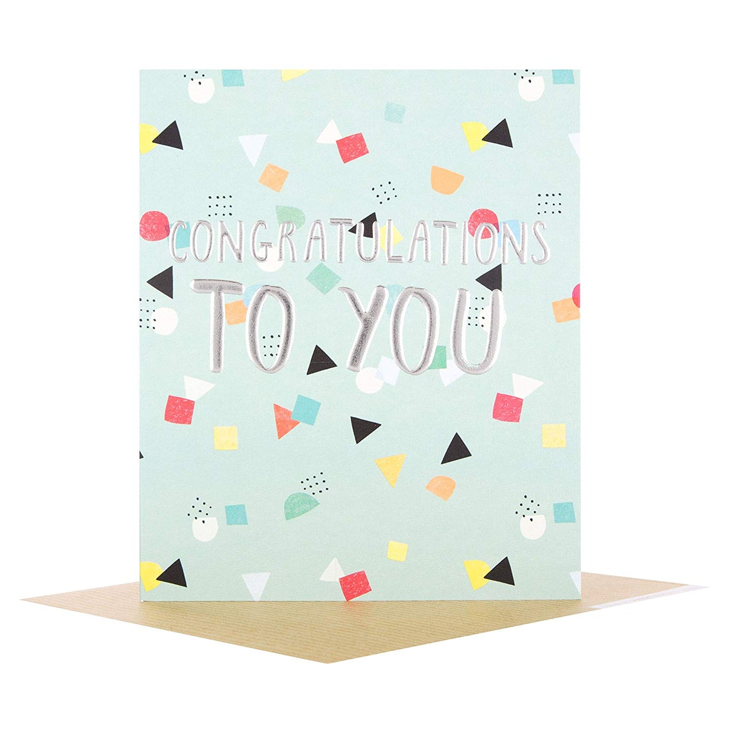 Embossed Text Design Open Congratulations Card