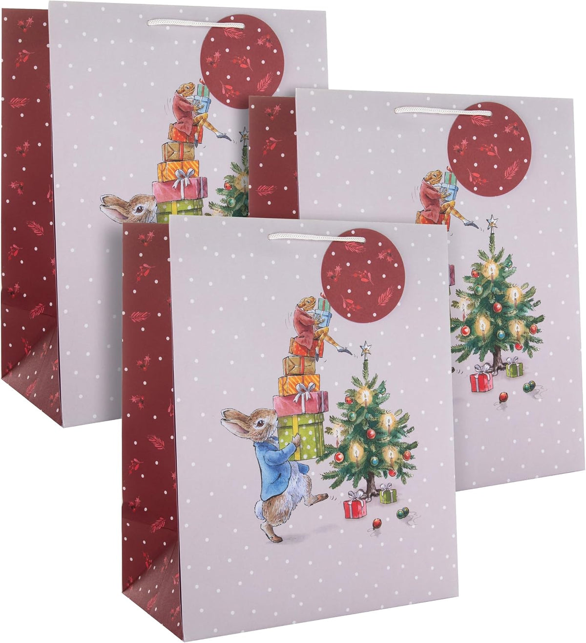 Peter Rabbit 3 Pack Large Christmas Gift Bag