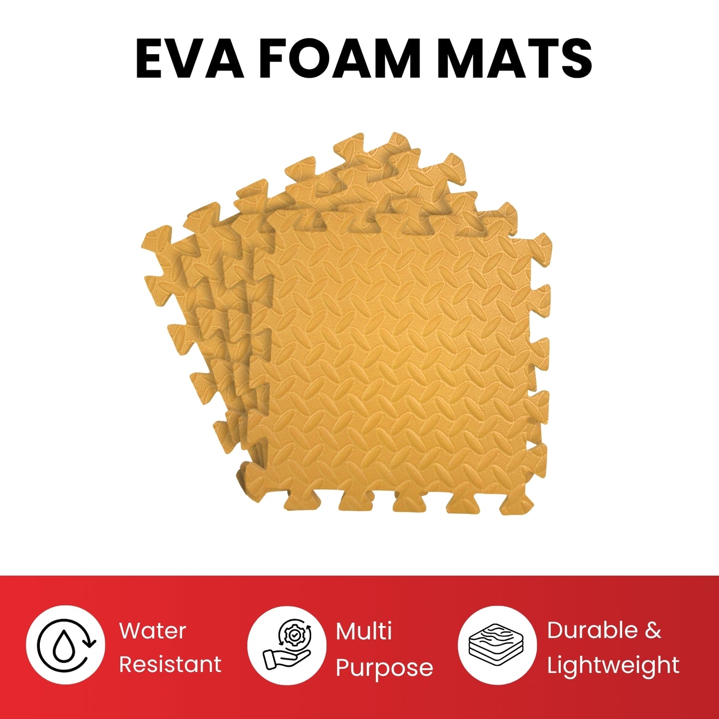 Pack of 20 30x30cm Beige Coloured 1cm Thick EVA Foam Mats