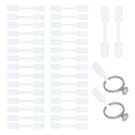 Pack of 90 White Jewellery Labels 10x60mm