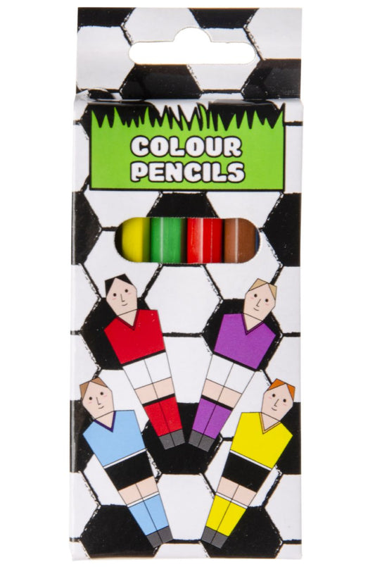 6 Pieces Football Design Colored Pencils 9cm