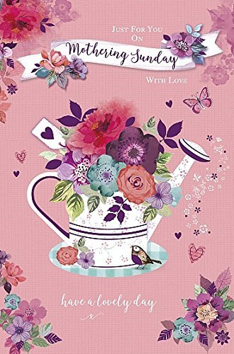 Traditional Watering Flowers Nice Verse Mothering Sunday Mother's Day Card