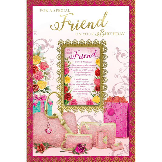 For A Special Friend On Your Birthday Female Keepsake Treasures Greeting Card