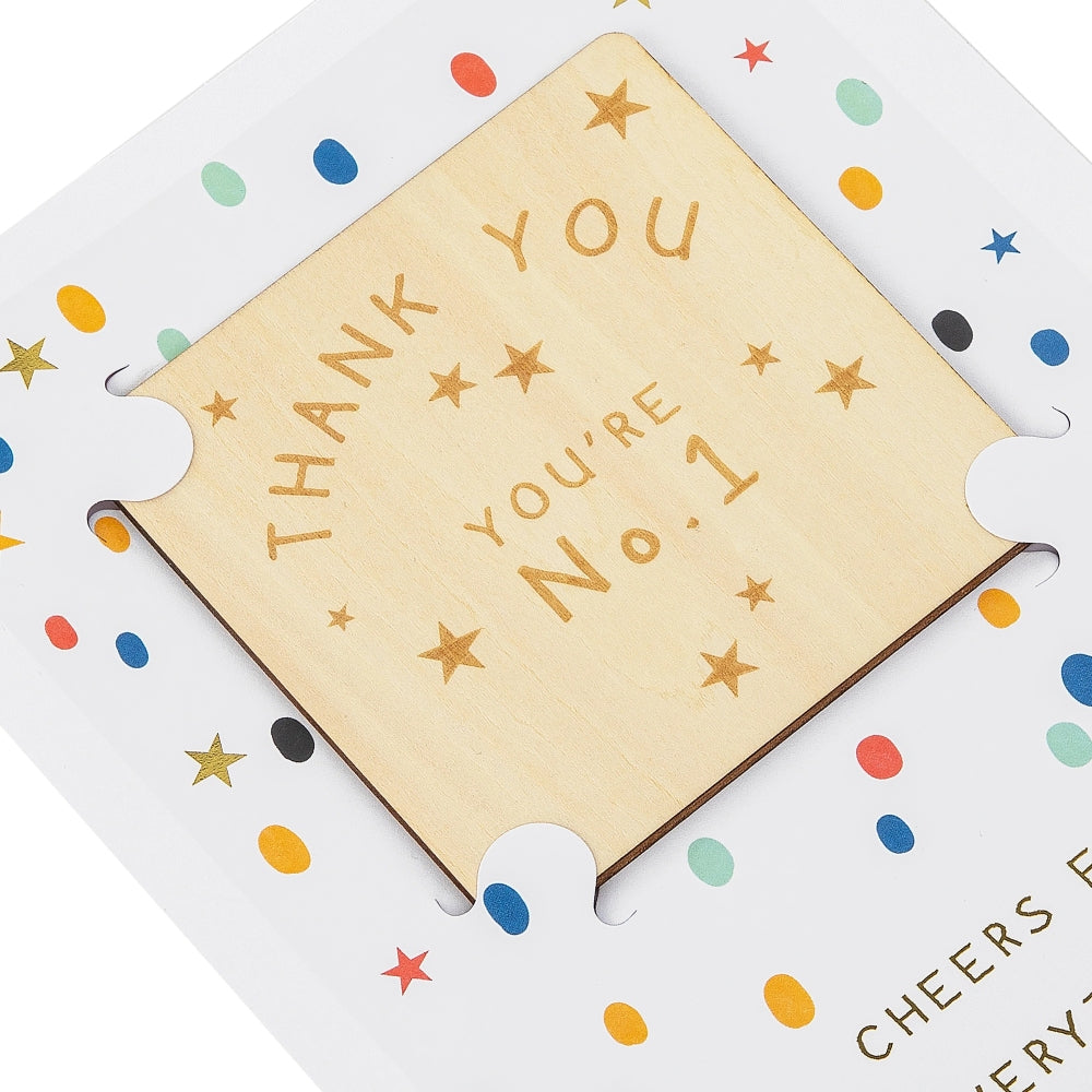 'My Cuppa Tea' Polka Dots & Keepsake Coaster Father's Day Card