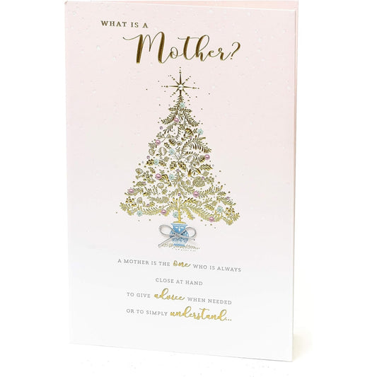 Mother Christmas Card Traditional Nice Words 