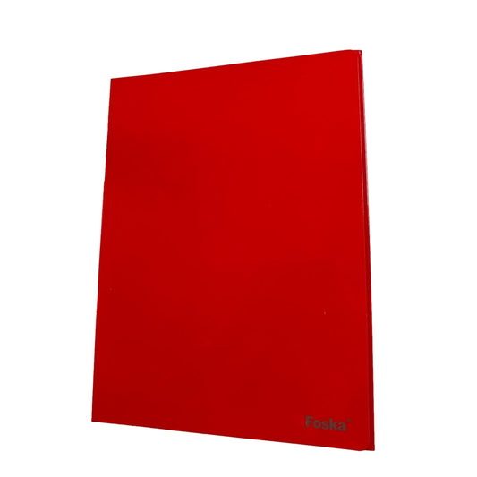 Pack of 12 Red Laminated Card 3 Flap Folder with Elastic Closure 600gsm
