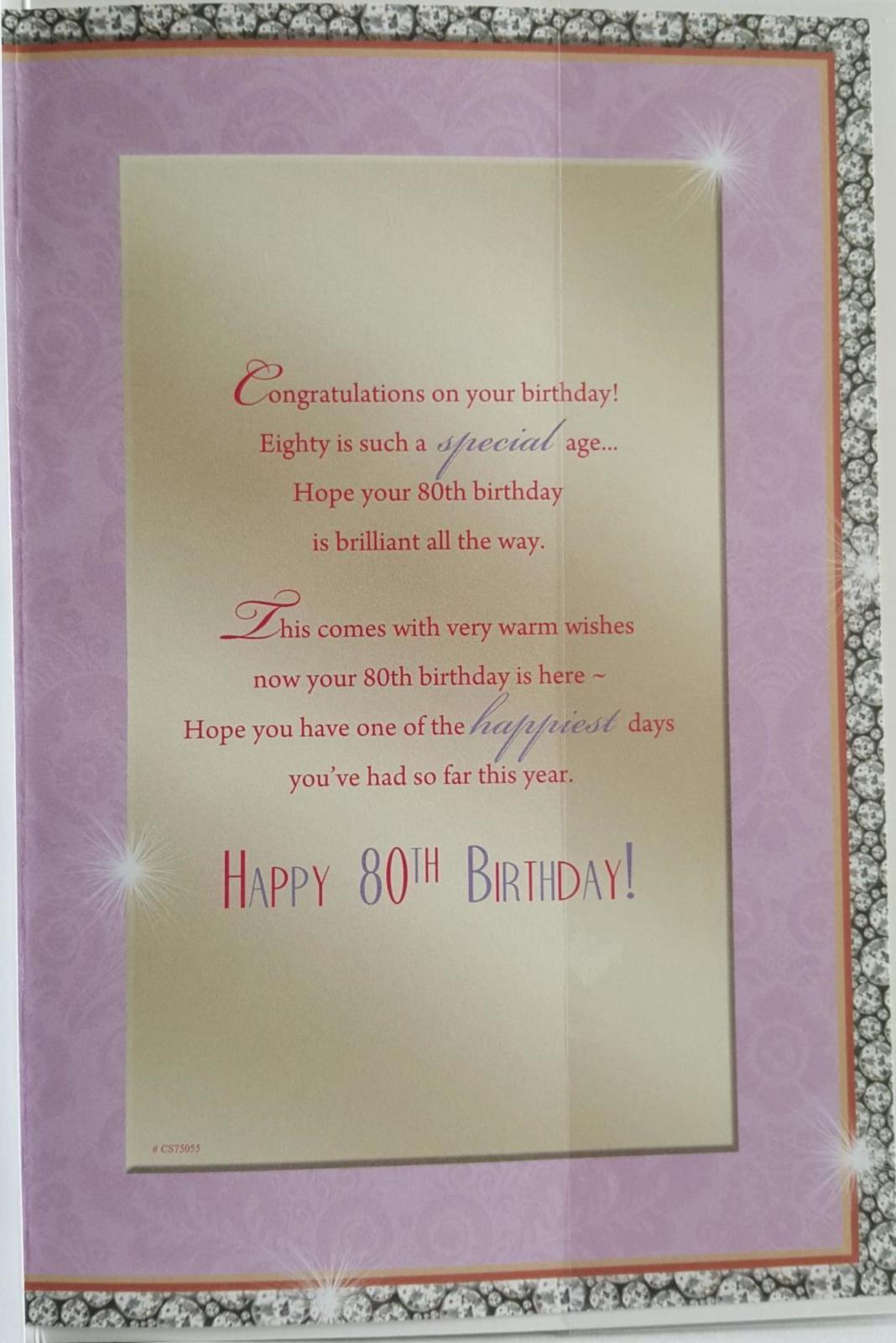 Celebrity Style On Your 80th Birthday Card