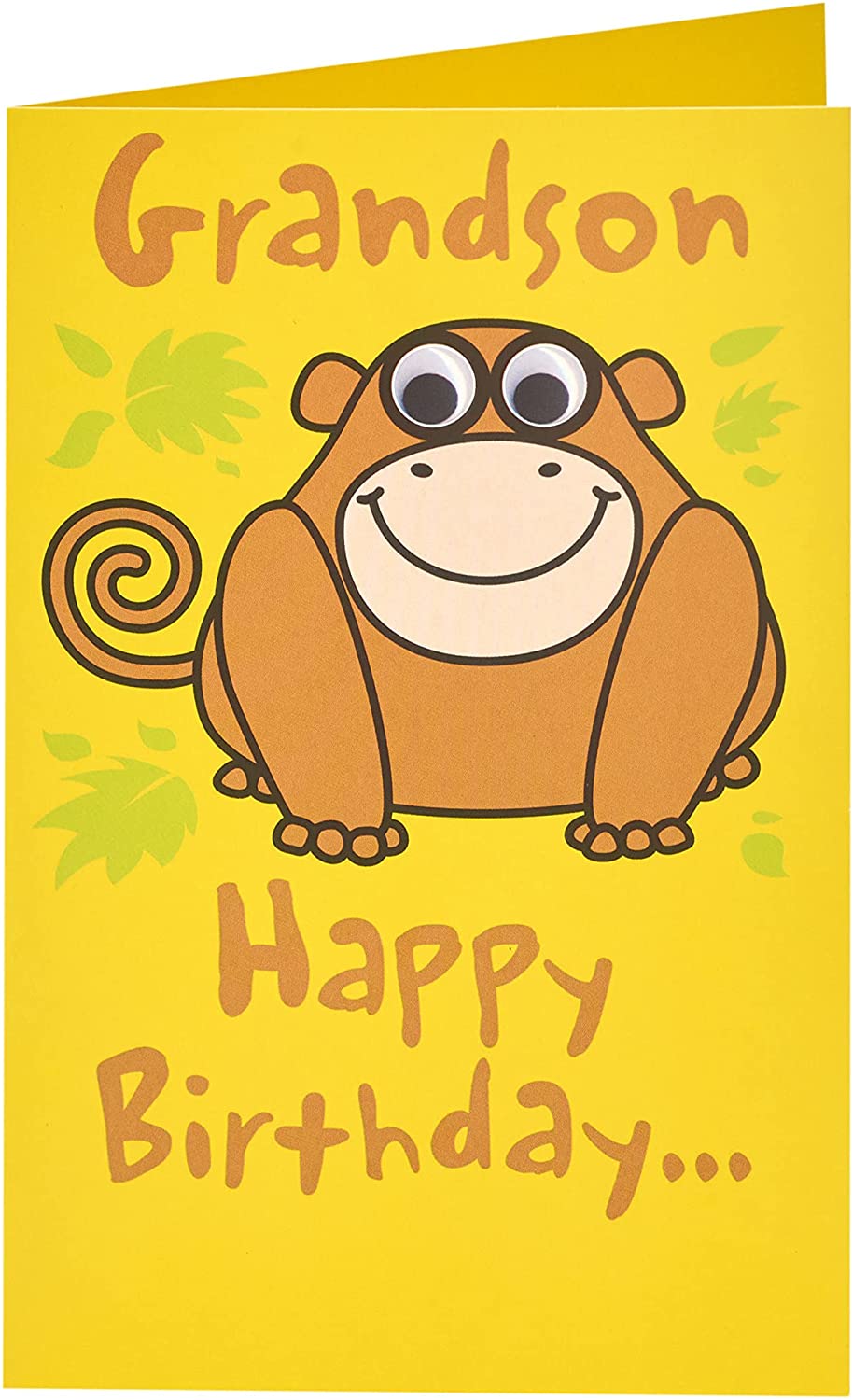 Grandson Birthday Card Cheeky Monkey Design 