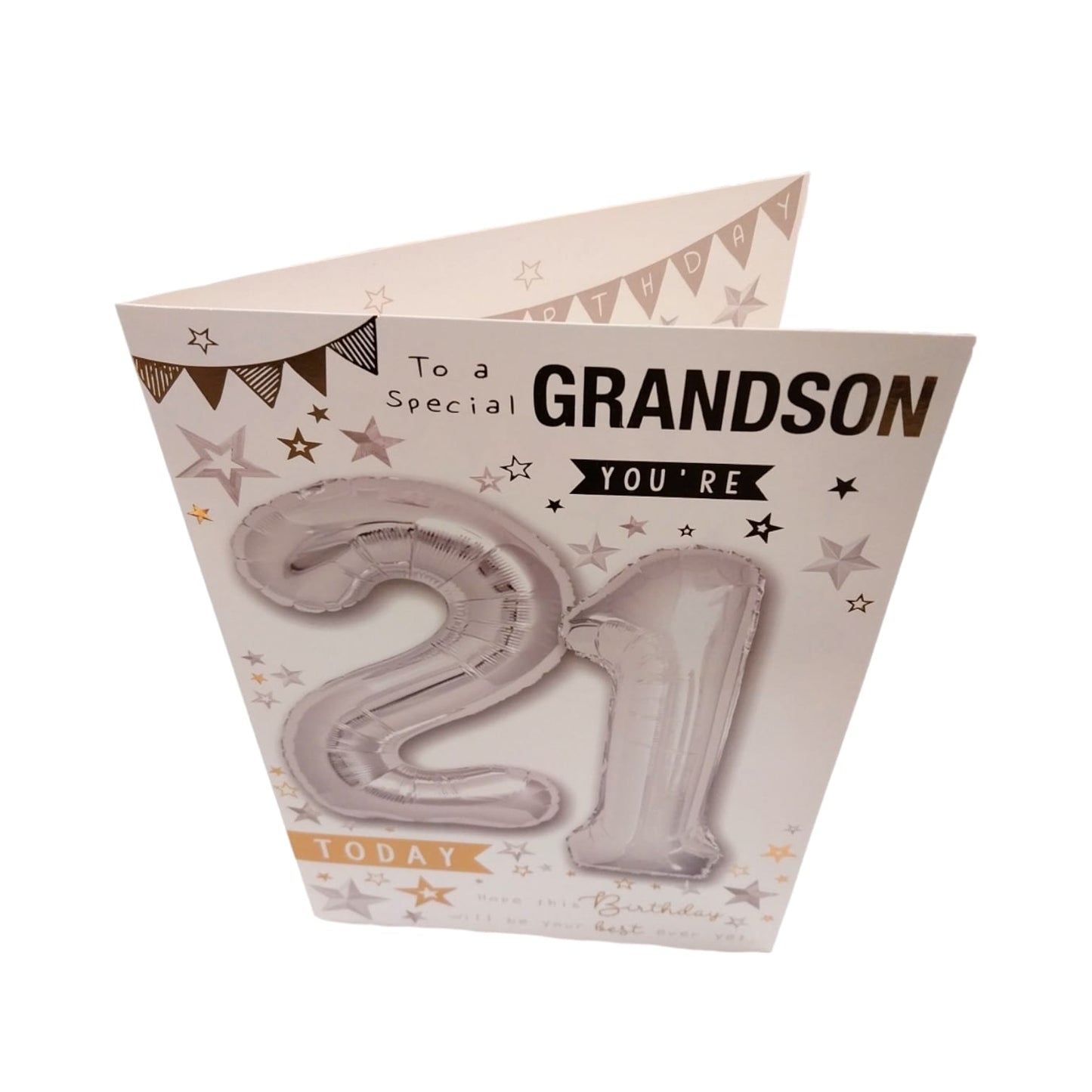 To a Special Grandson You're 21 Balloon Boutique Greeting Card