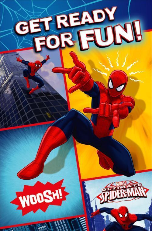 Marvel Ultimate Spiderman Get Ready for Fun! Woosh! Birthday Card