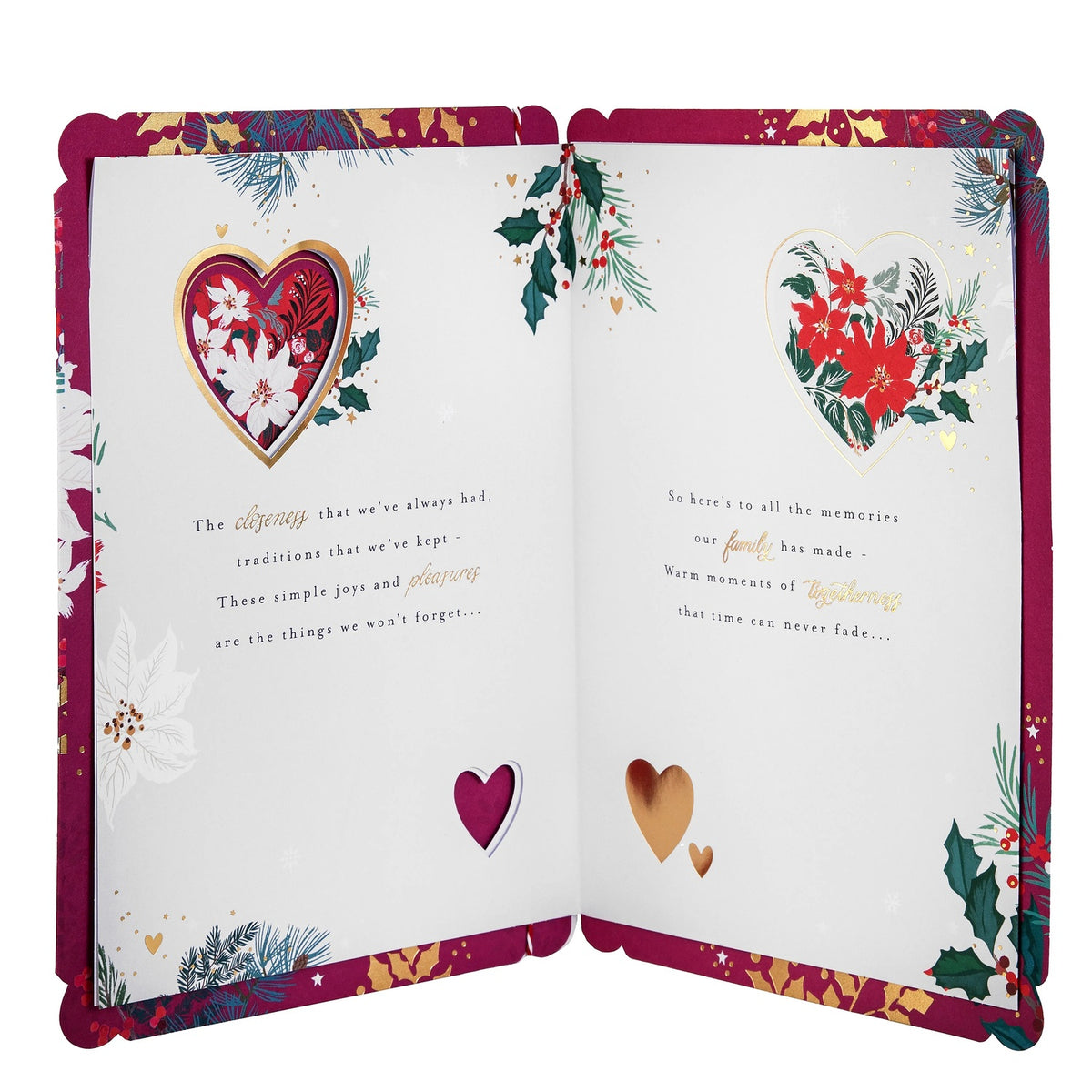 Traditional Winter Florals Design Lovely Grandma Christmas Card