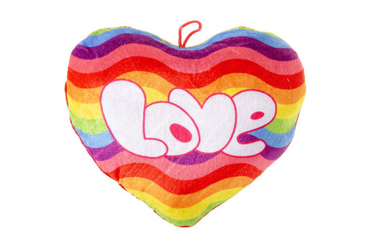 Pack of 12 Love Rainbow Velvet Hearts Plush 22cm