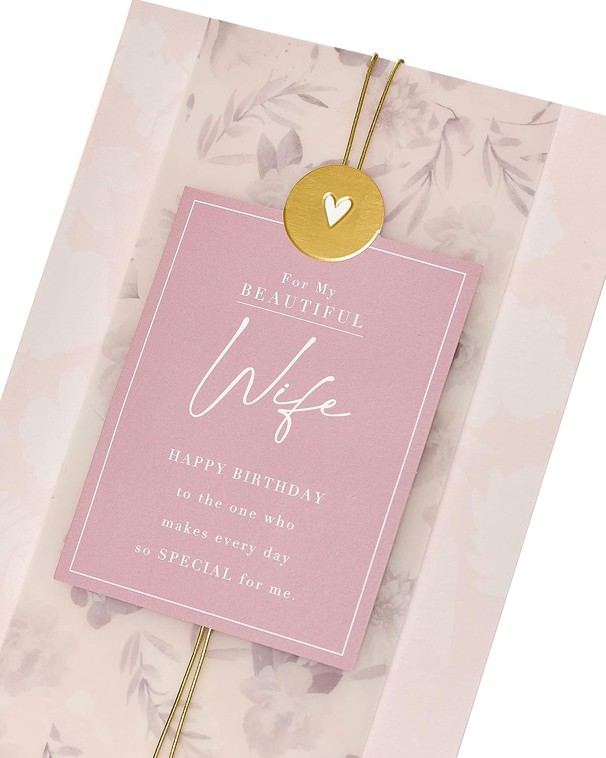 Sophisticated Design with 3D Elements Wife Birthday Card