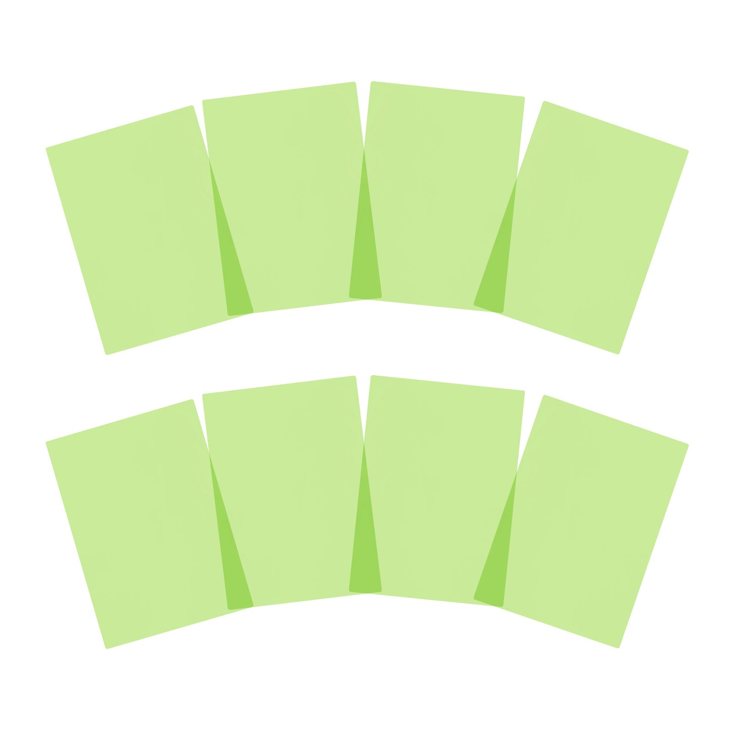 Pack of 16 A4 Plain Light Green Dyslexia Overlay Reading Sheets – PET Material, Rounded Corners