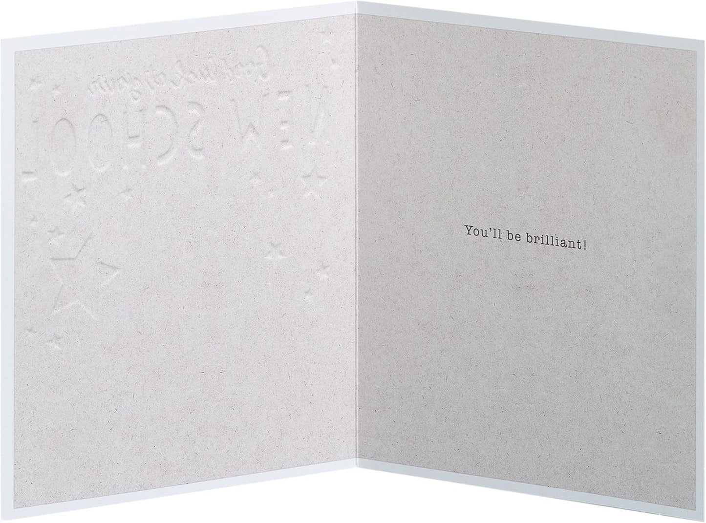 Boofle & Rainbow Good Luck At Your New School Card