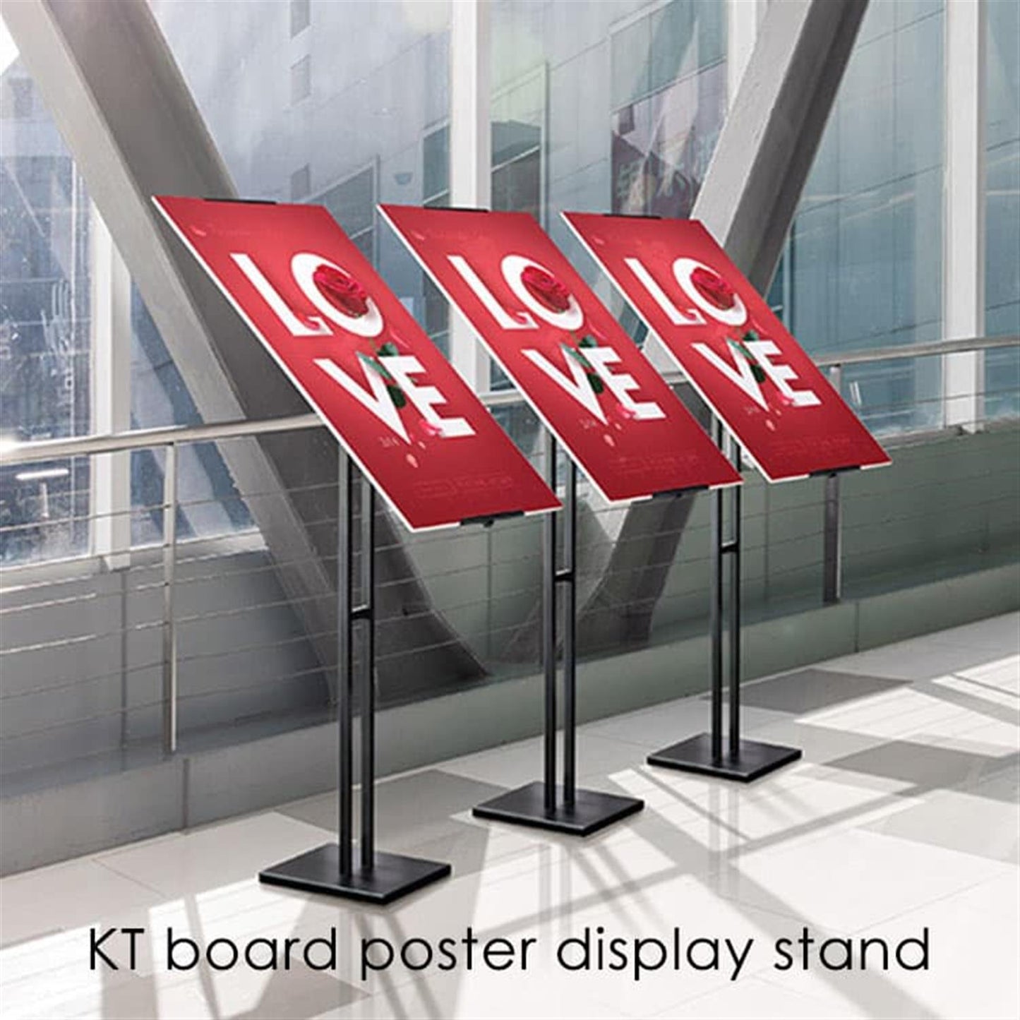 Metal KT Board Poster Display Stand – Angled Advertising Stand