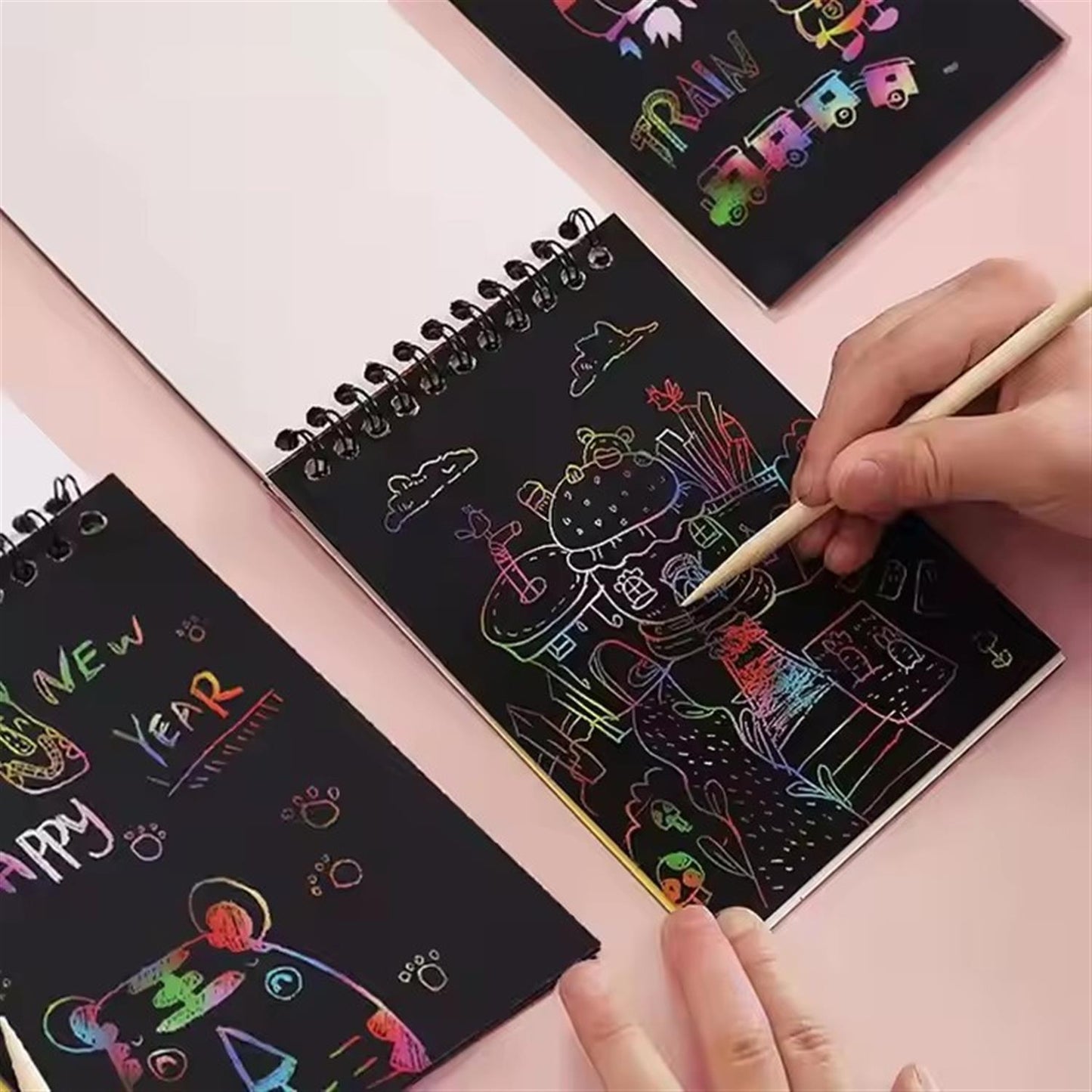 A5 10 Sheets DIY Scratch Painting Book For Kids