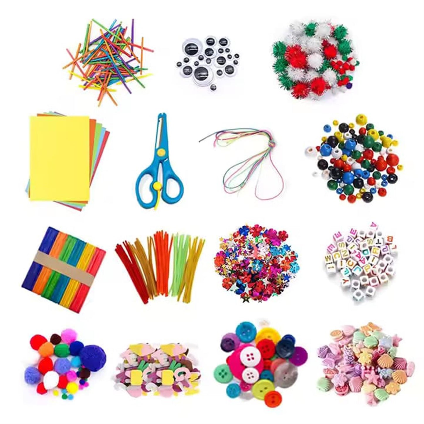 Complete DIY Arts and Crafts Supplies Kit with Storage Box