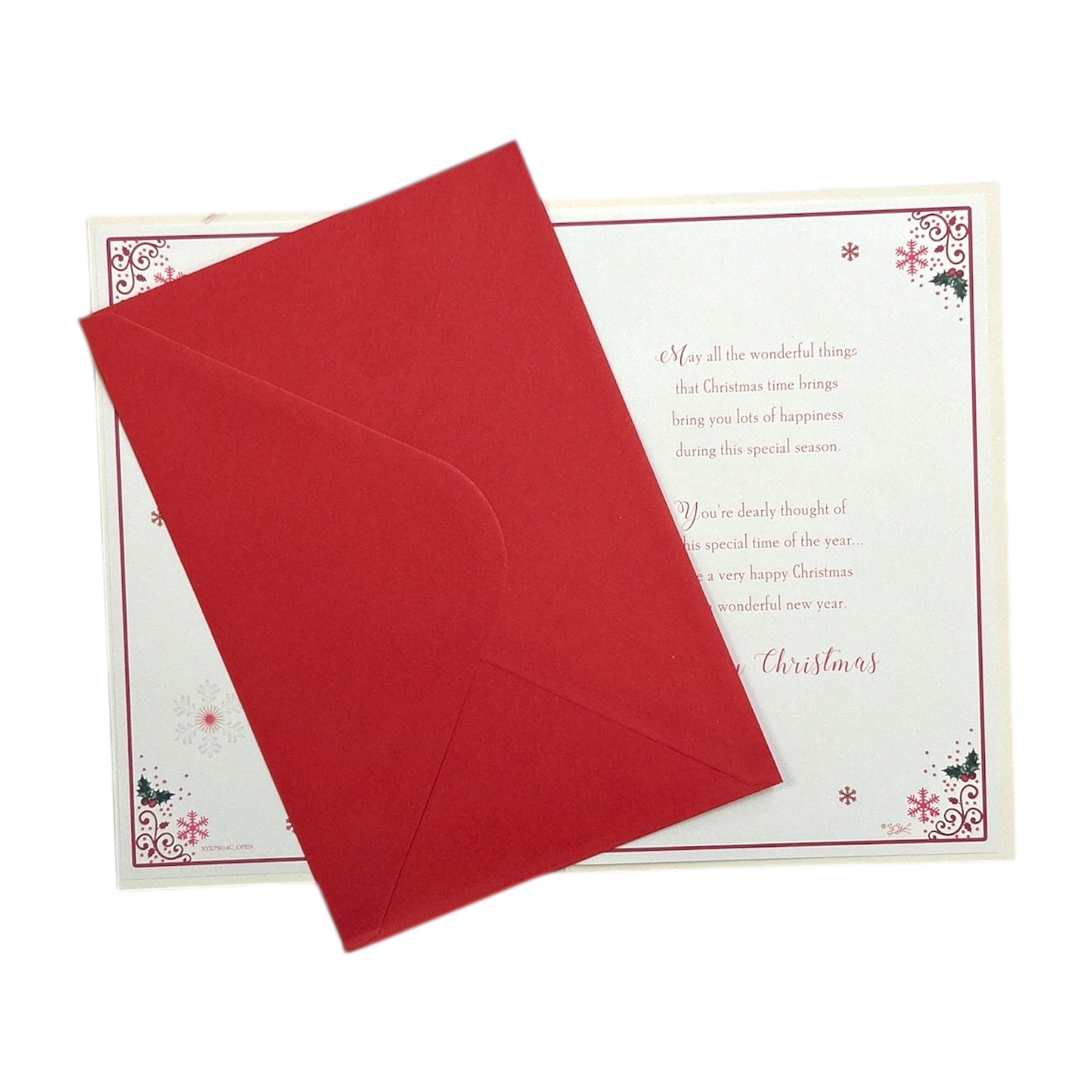 To a Dear Granddaughter and Boyfriend Snowy Village Scene Christmas Card