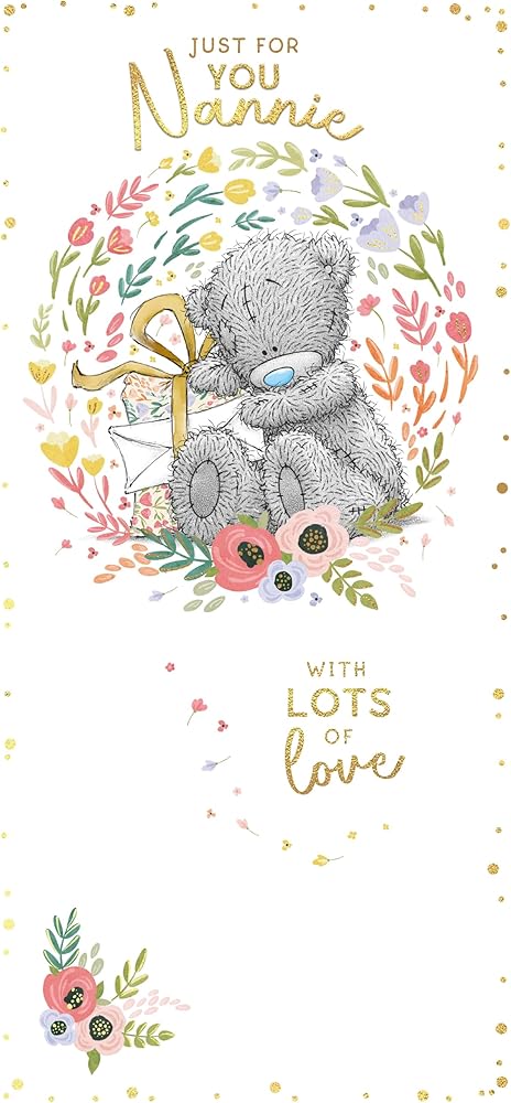 Bear With Gift Nannie Mother's Day Card