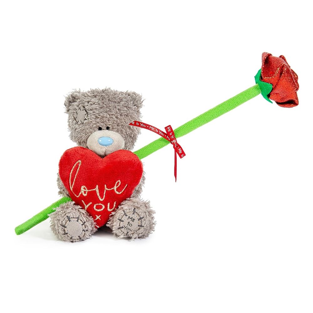 Me To You 4" Love You Heart Bear & Rose Gift Set