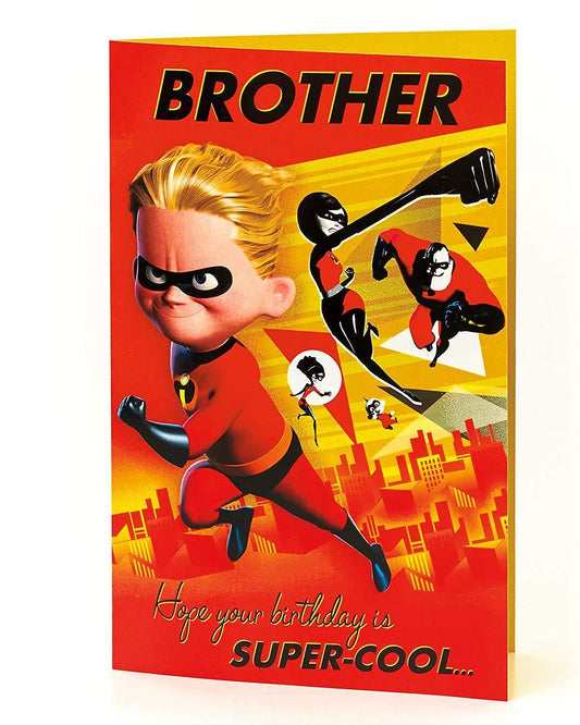 Disney The Incredibles Brother Happy Birthday Greetings Card Boy