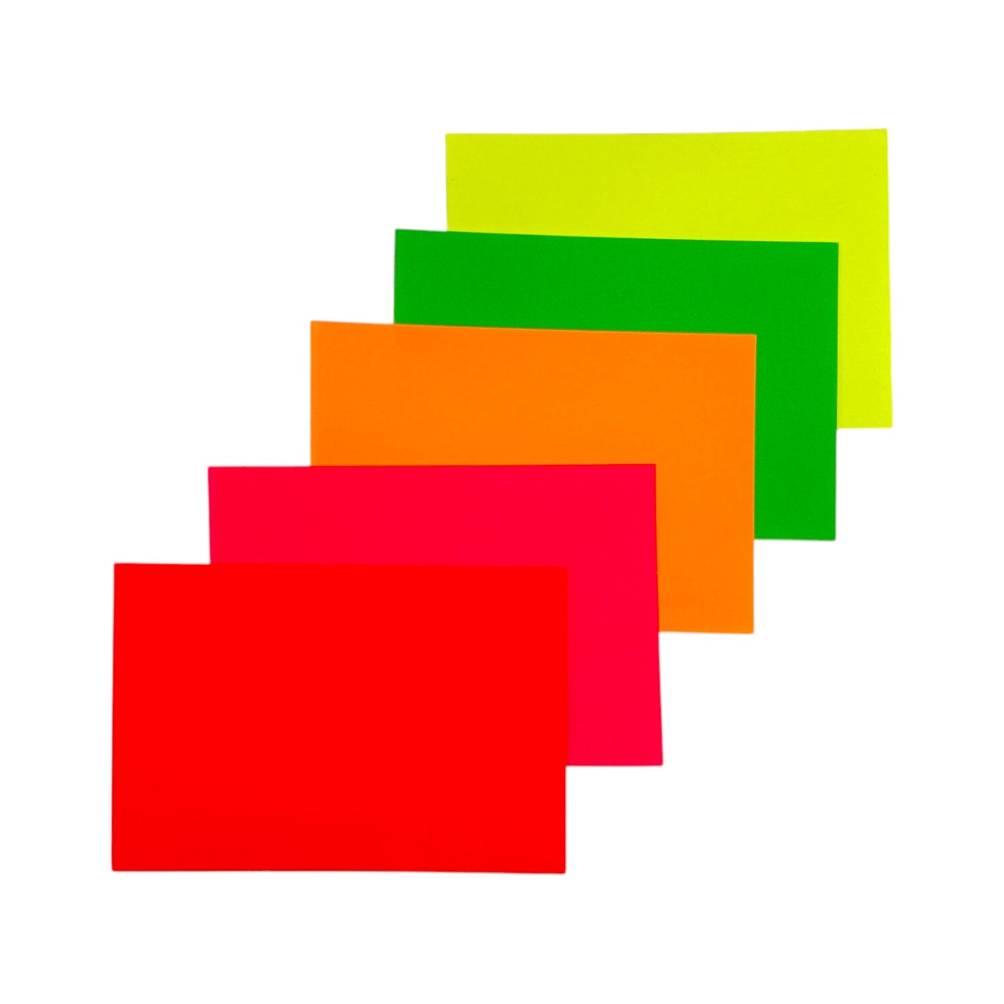 Pack of 100 Fluorescent Paper Blocks Shapes 102x152mm