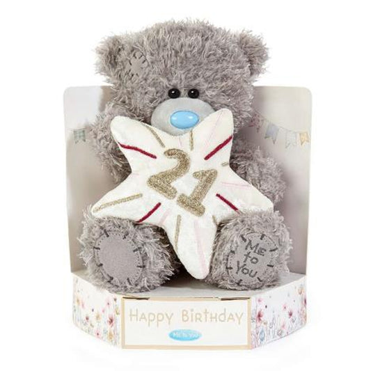 Me to You Bear 21st Birthday Star Plush 7" High