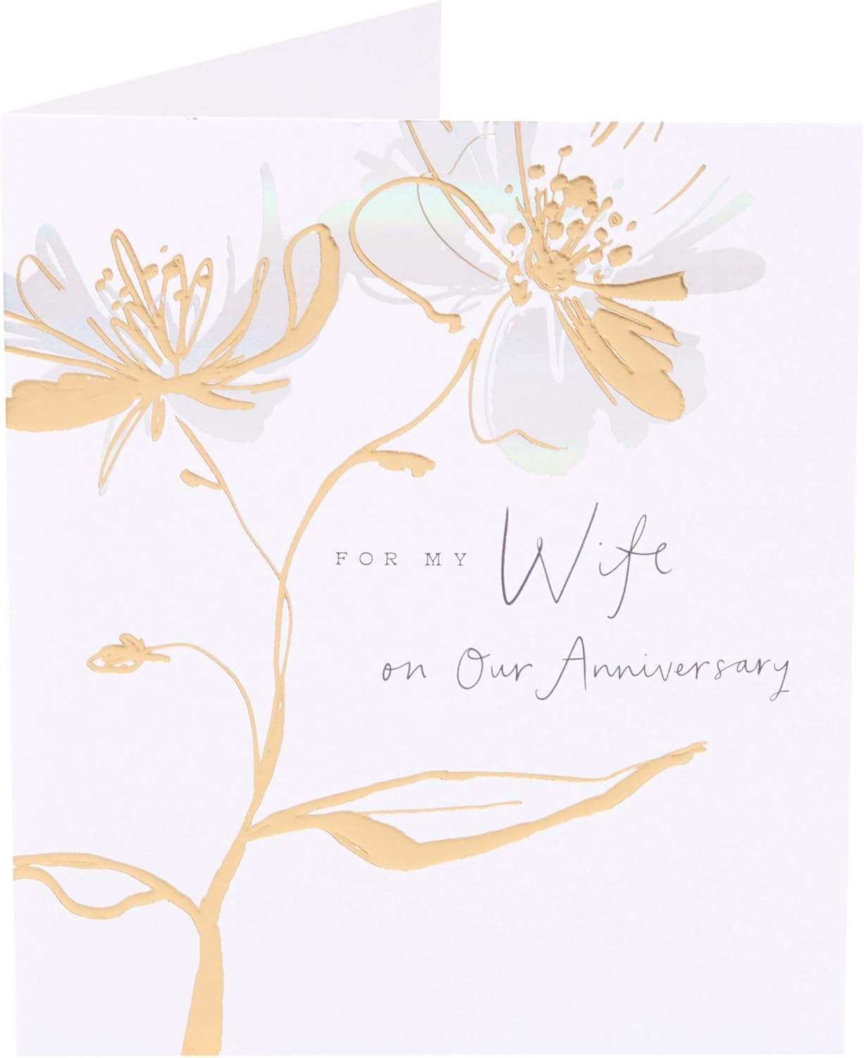 Flower Design From The Camden Collection Wife Wedding Anniversary Card