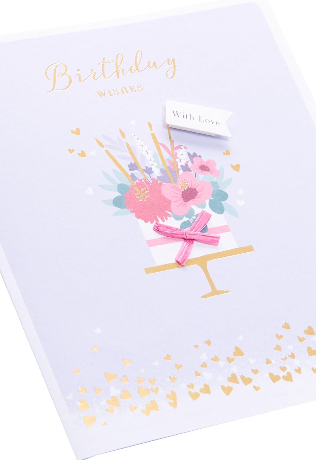 Flower Cake Design Birthday Card