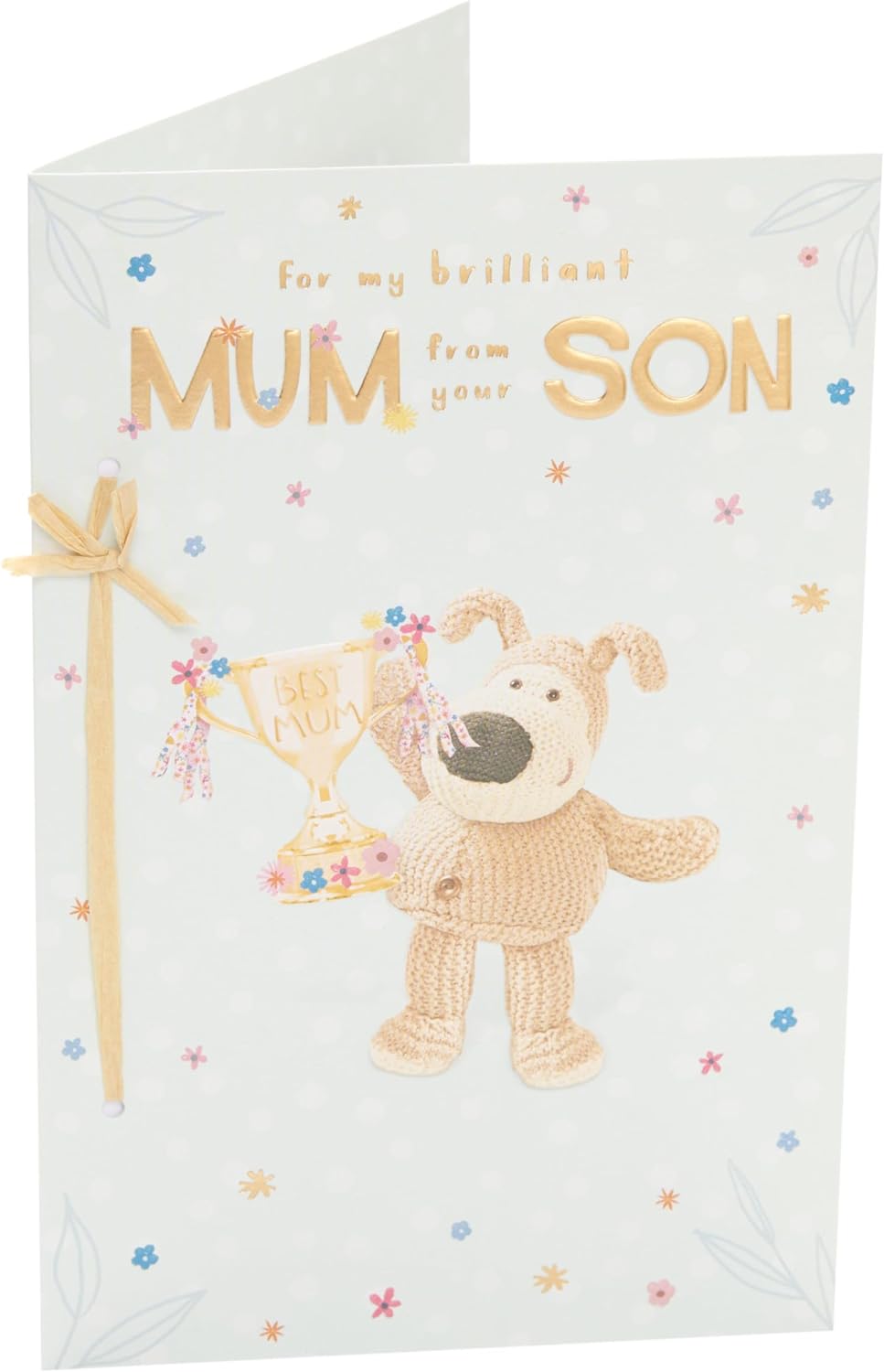 For Brilliant Mum From Son Boofle With Prize Design Mother's Day Card