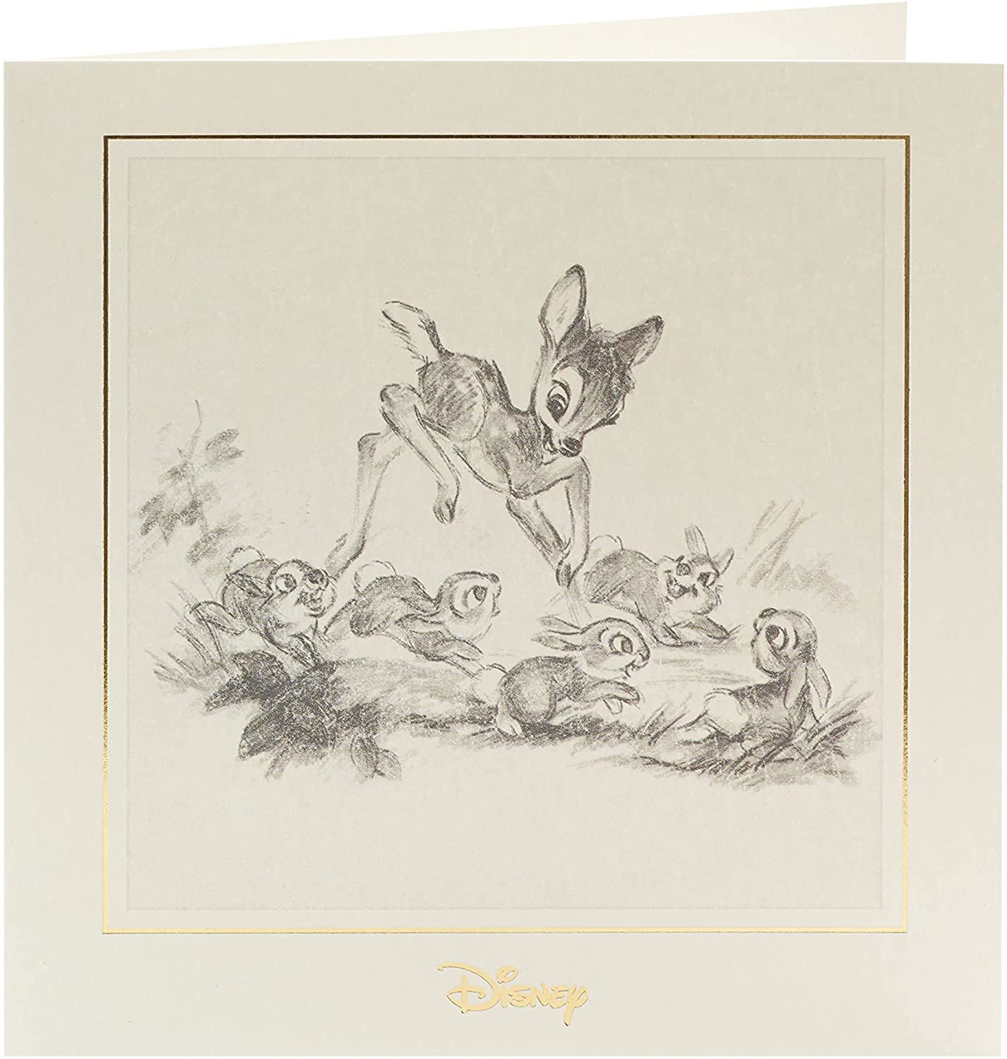 Disney Bambi Original Sketch Blank Birthday Card