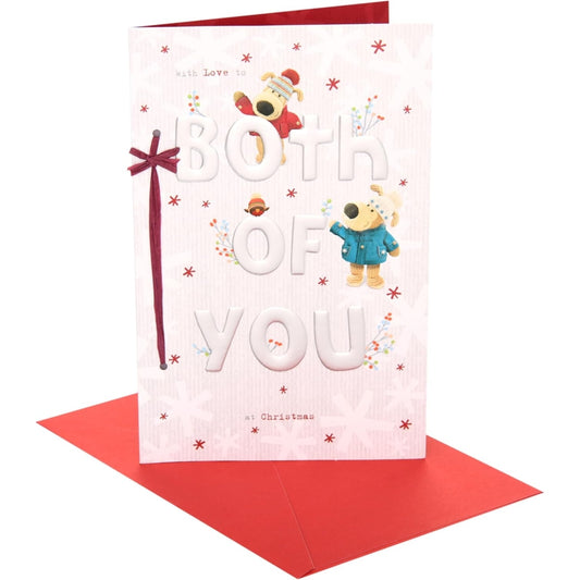 Boofles Standing By Lettering Both Of You Christmas Card
