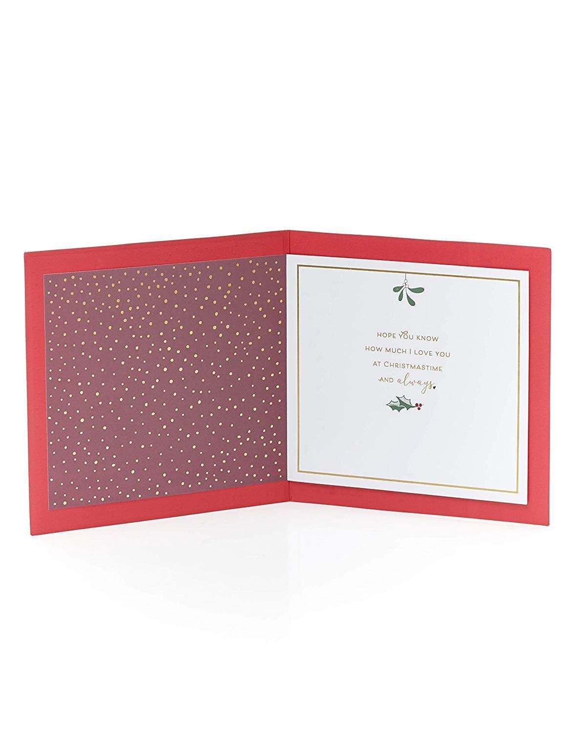Wife Christmas Card  Elegant and Embellished Classic