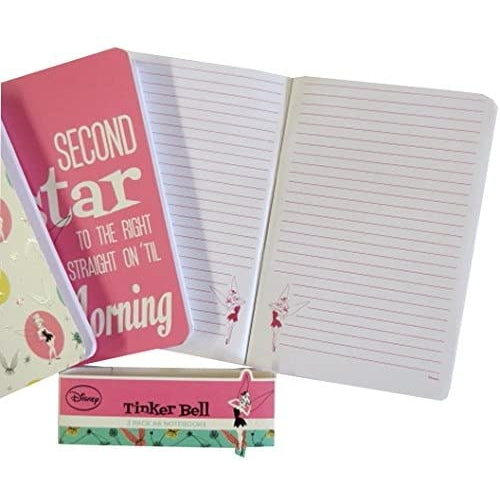 Pack of 3 A6 Disney Tinker Bell Notebooks {DC}