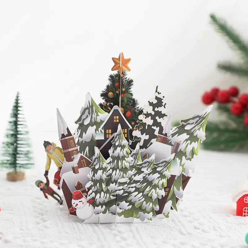 Wonderland Cheerful Party 3D Pop Up Christmas Card