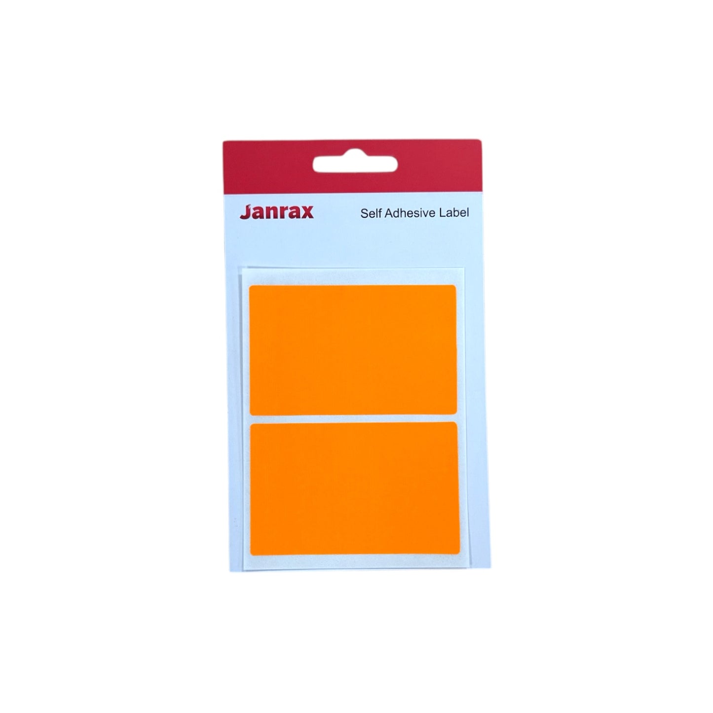 Pack of 8 Fluorescent Orange 50x80mm Rectangular Labels