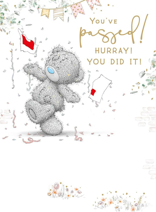 Bear And Ripped L Plate Driving Test Passed Congratulations Card