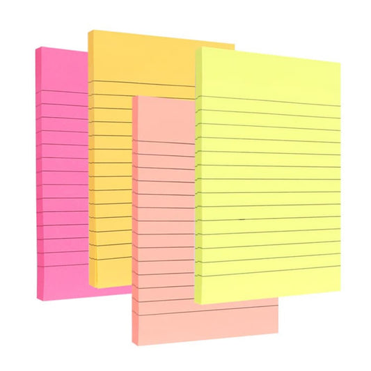 Pack of 100 Sheets 80gsm Thick Paper Ruled Line Colorful Writing Pad 100 x150mm
