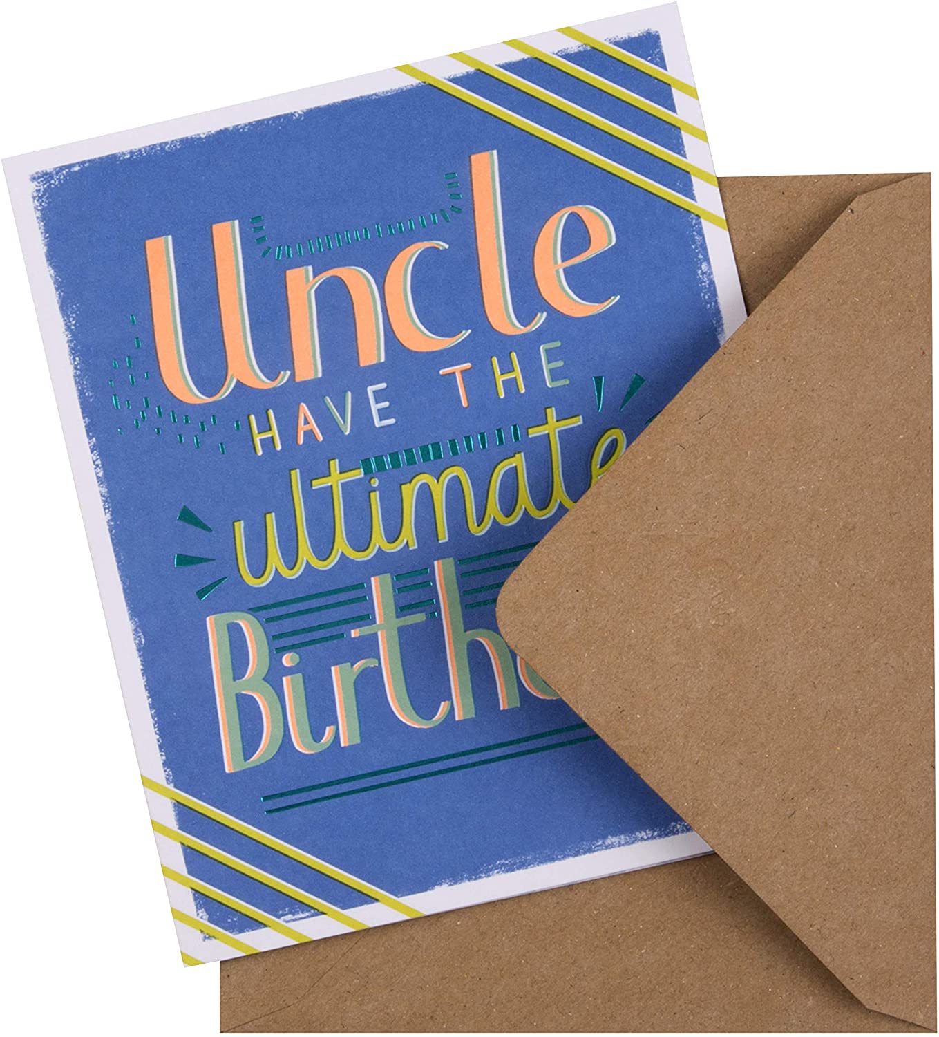 Uncle Birthday Card Contemporary Text Design