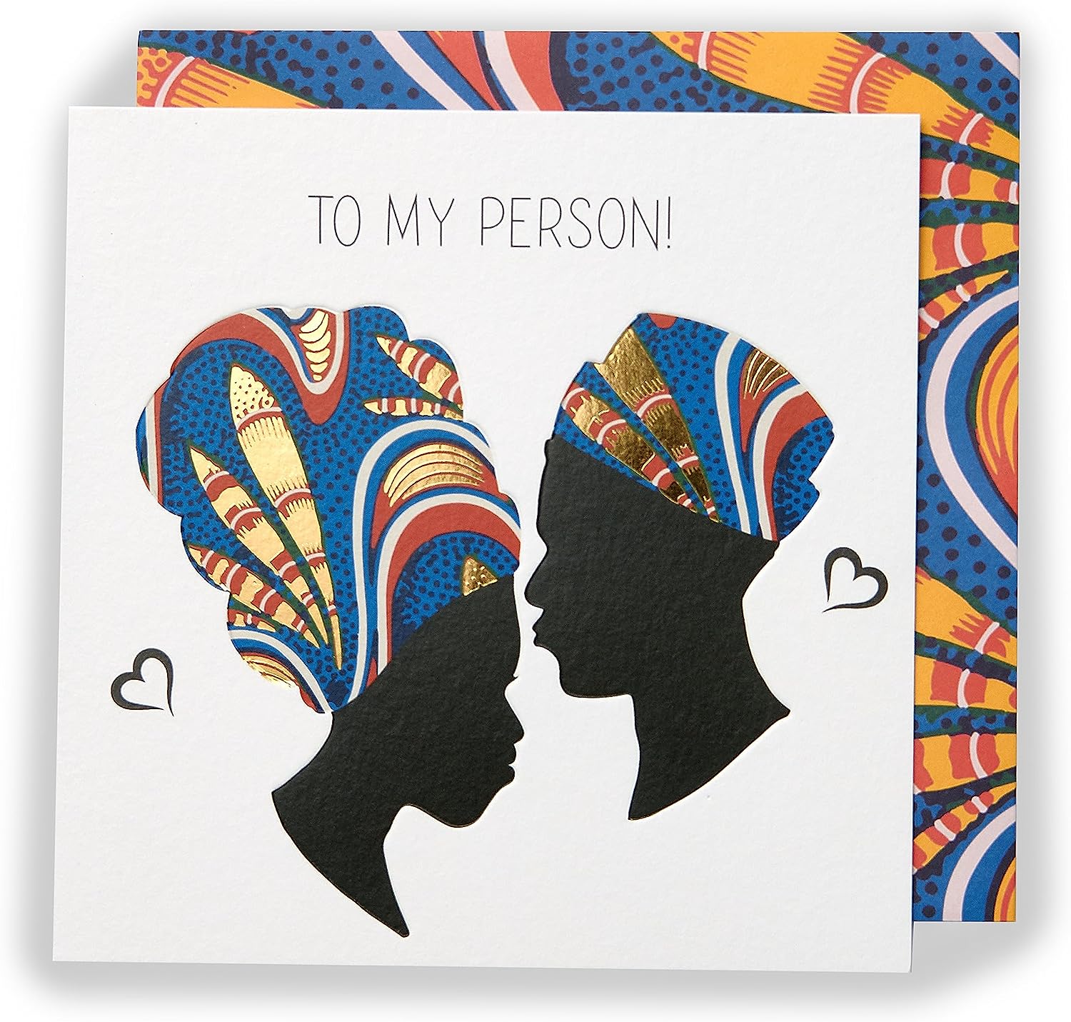 UK Greetings Kindred Valentinstagskarte – Mit Afrotouch-Design Für Partner, Freunde & Familie | Leere Innenseite Für Persönliche Nachricht