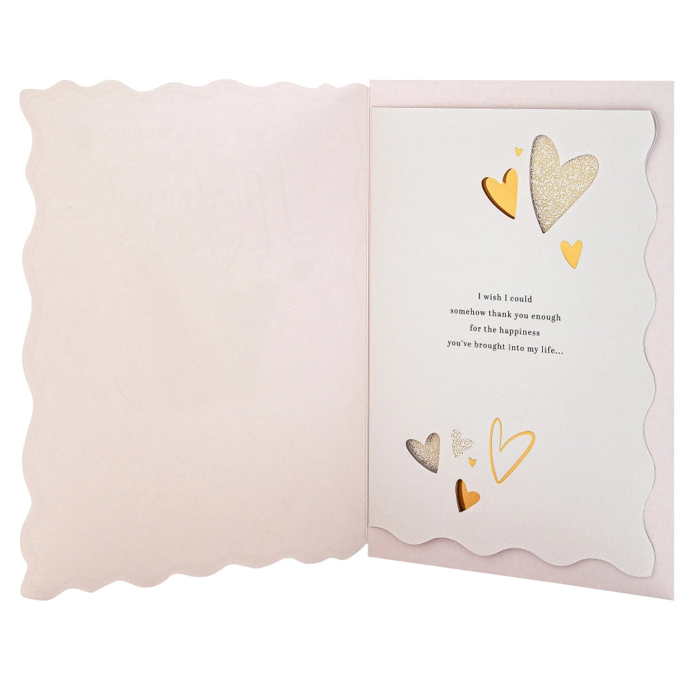 Bottle of Bubbly, Glasses & Heartfelt Verse Design Husband Birthday Card