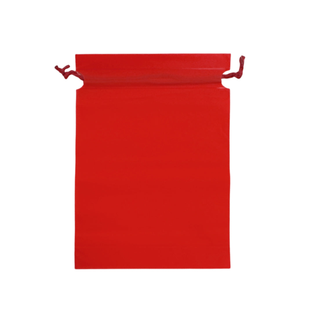 Pack of 50 Red Coloured 21x29cm PEVA Frosted Drawstring Bags